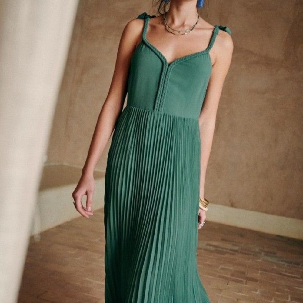 Sezane Nella Dress Sage